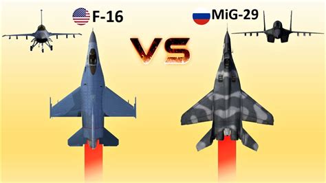 Mig-29 vs F-16 infographic